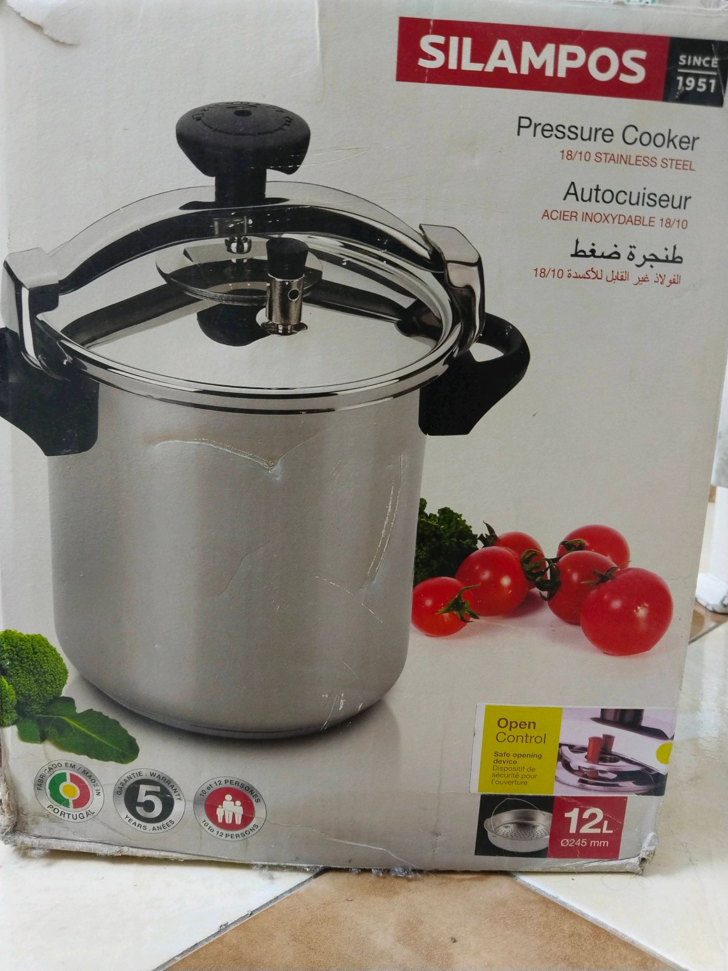 SILAMPOS حلة ضغط 12 لتر من الف