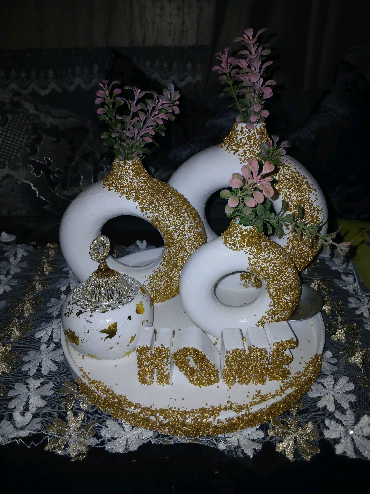 Gold Glitter Decor Set