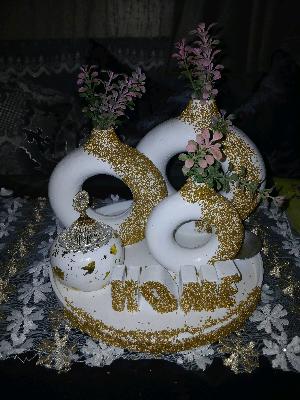 Gold Glitter Decor Set