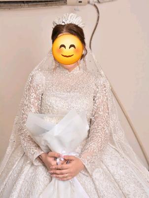 White Beaded Wedding Dress