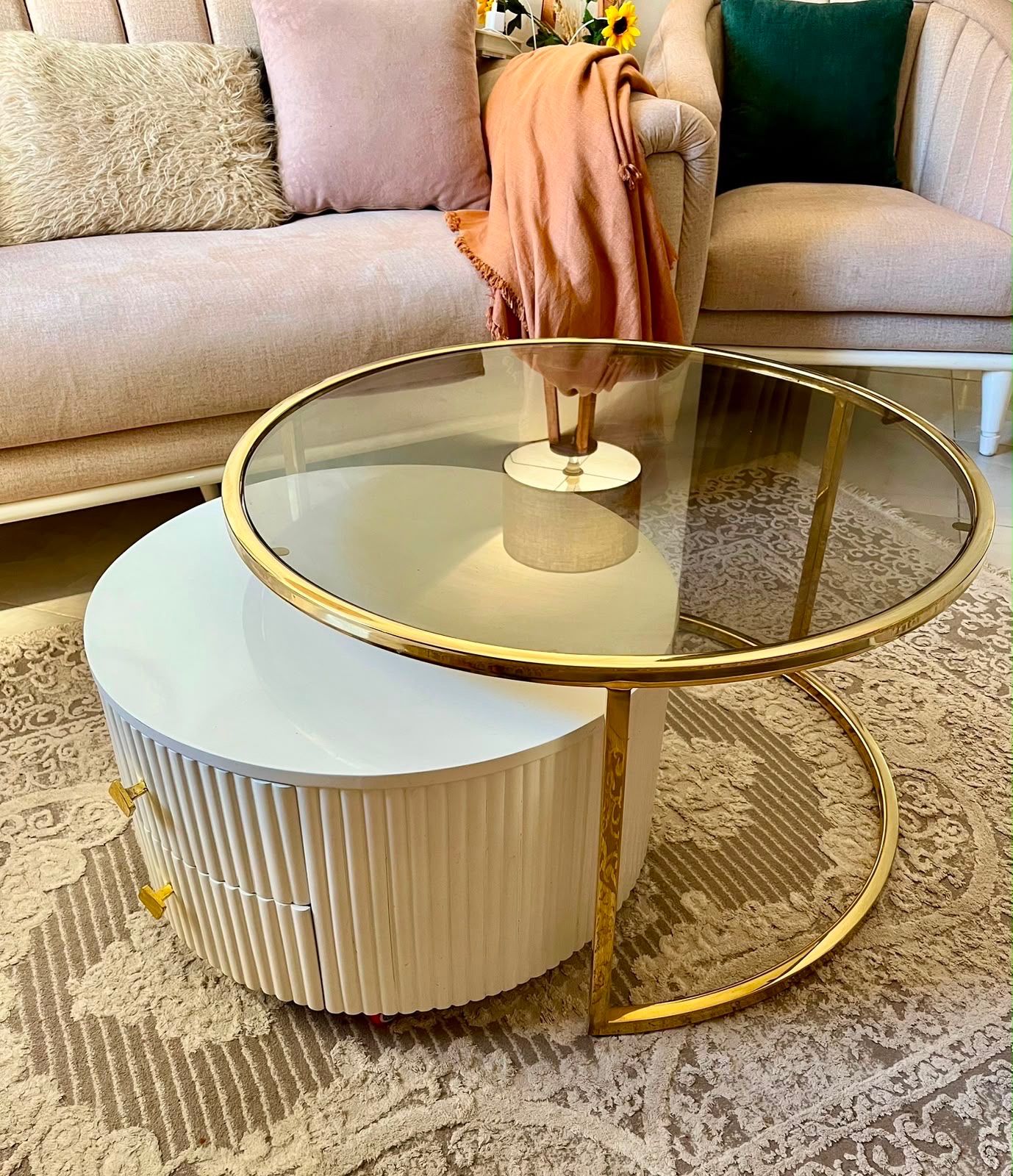 Table with Gold Frame