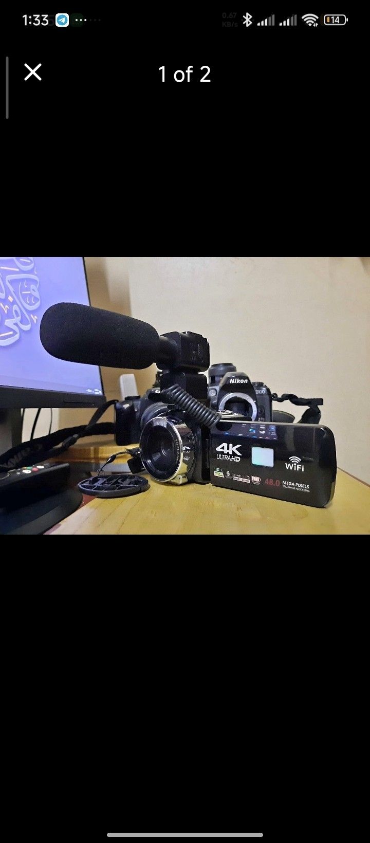 4K Video Camera with Microphone