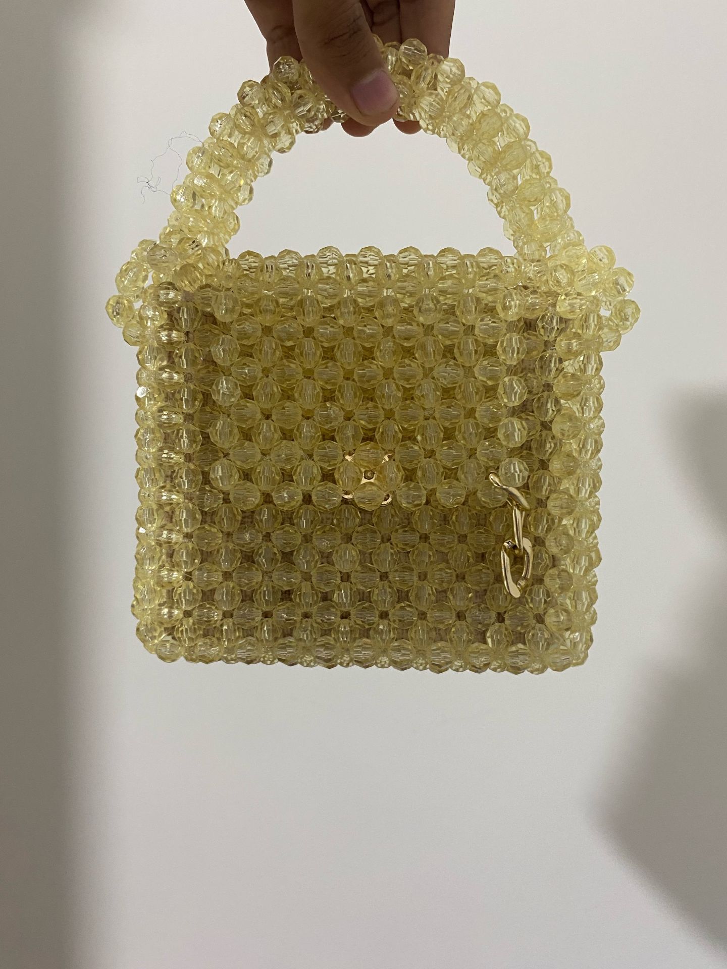 Beaded Handbag Yellow