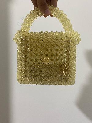 Beaded Handbag Yellow