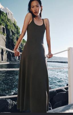 olive Sleeveless Maxi Dress or