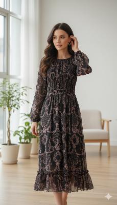 Floral Lace Midi Dress