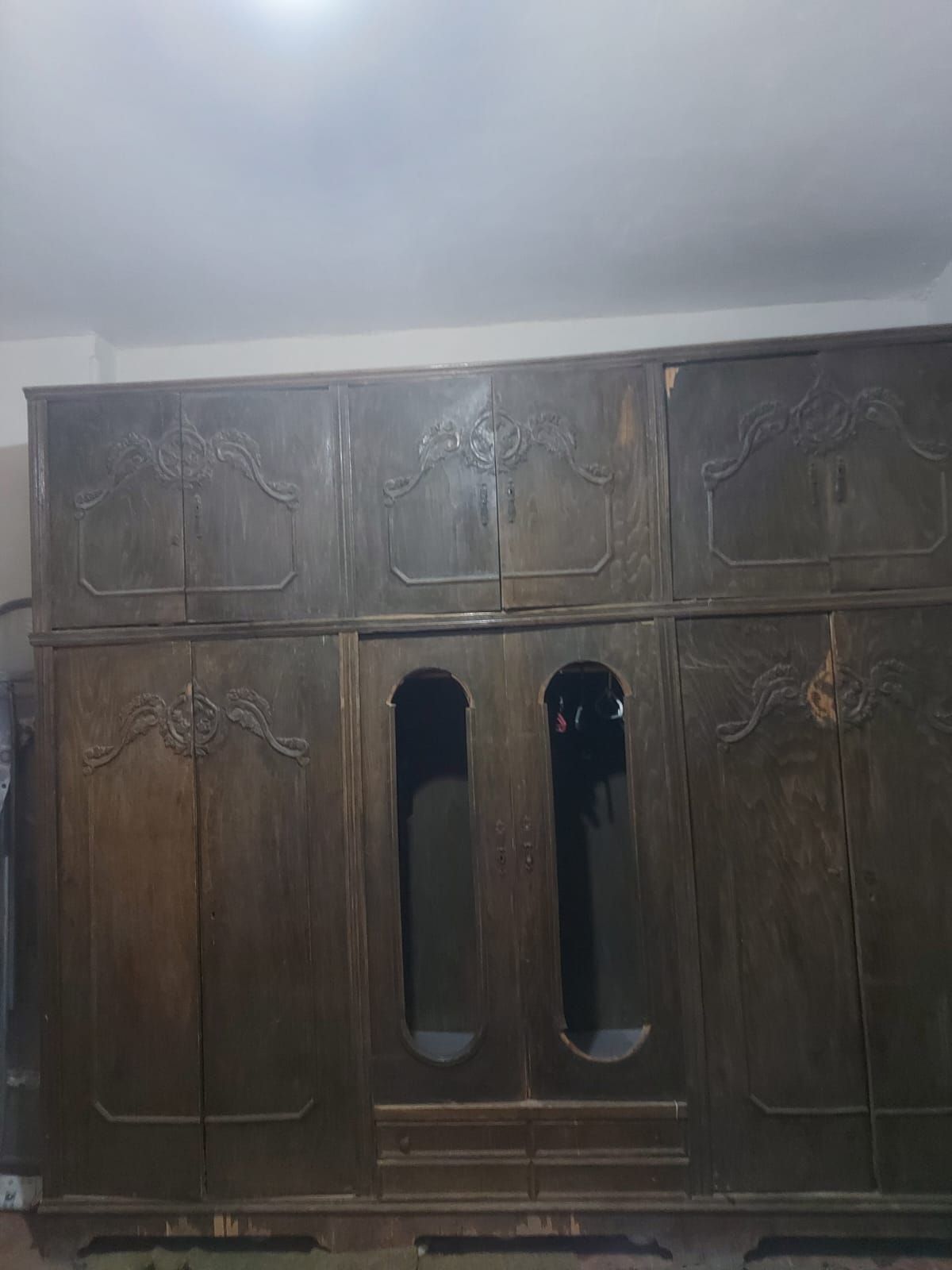 Wooden Wardrobe with Mirror
