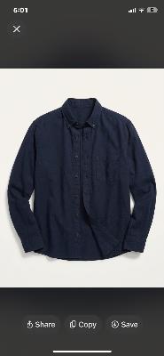Navy Button-Up Shirt