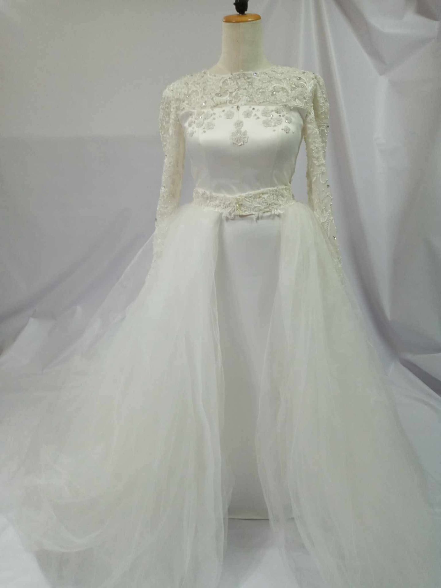 White Embellished Wedding Dress