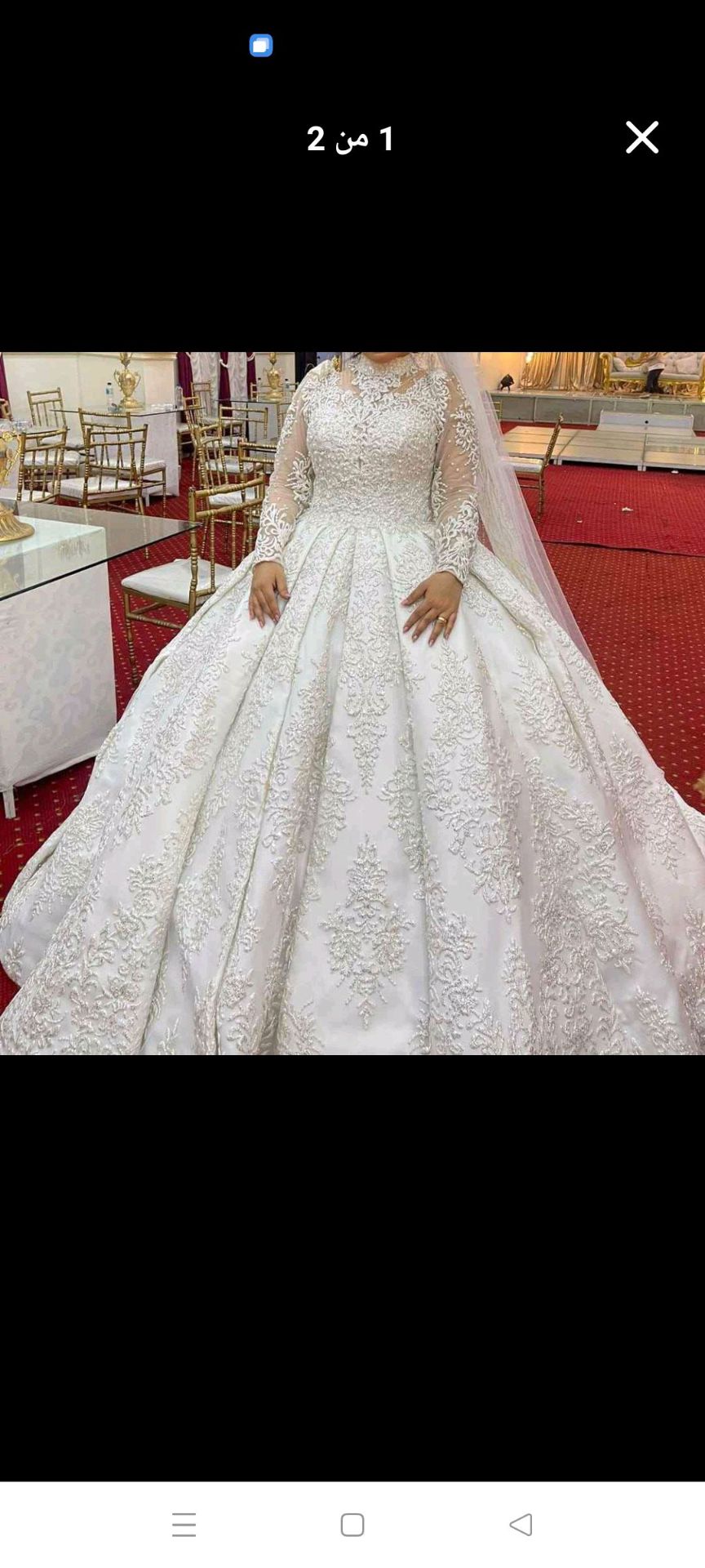 White Embellished Wedding Dress