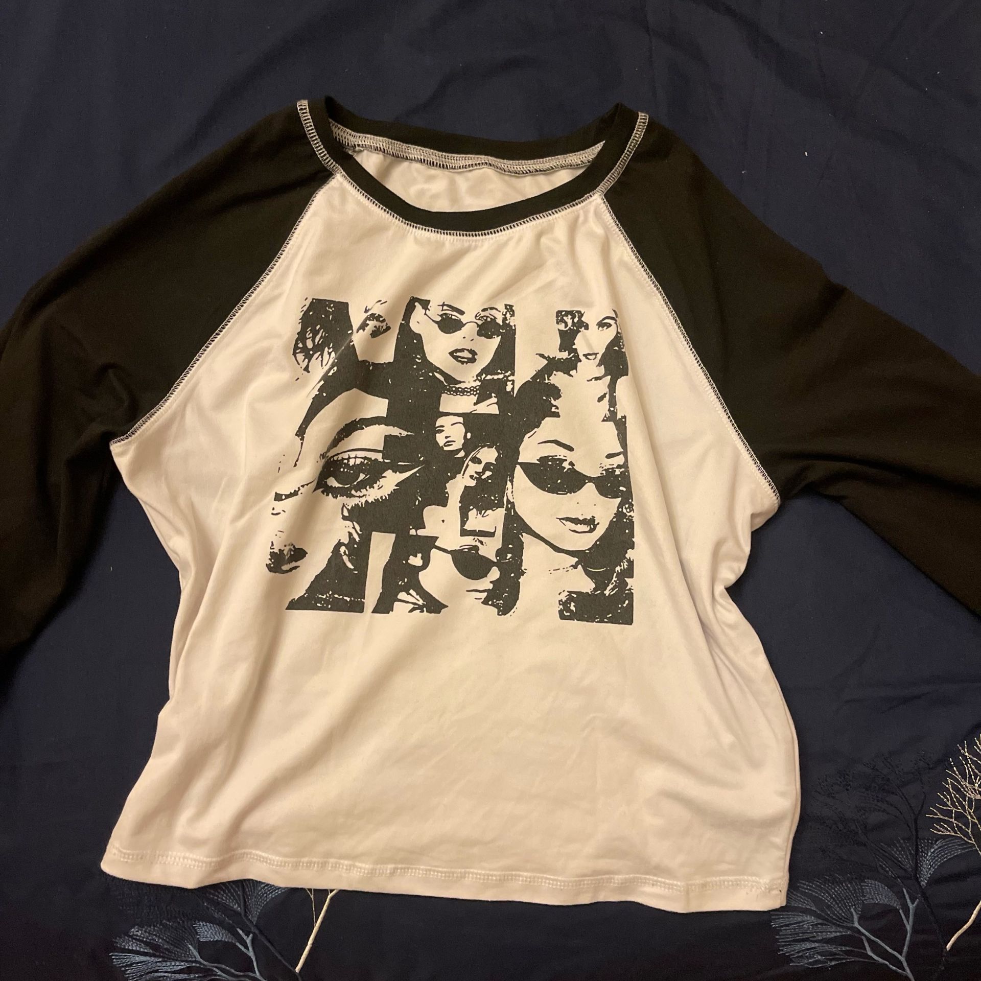 Graphic Print Raglan Tee