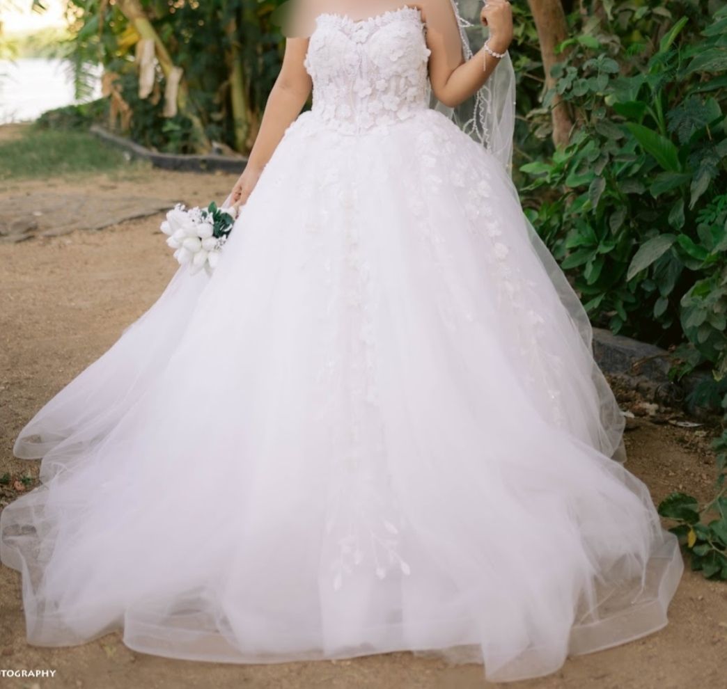 White Wedding Ball Gown Dress