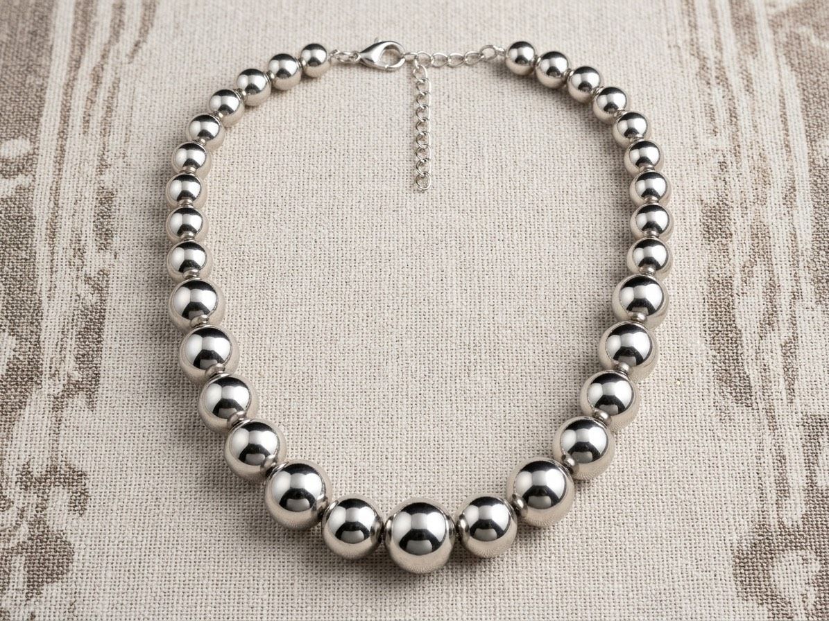 Silver Beaded Necklace