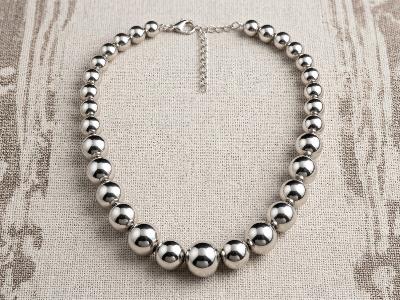 Silver Beaded Necklace