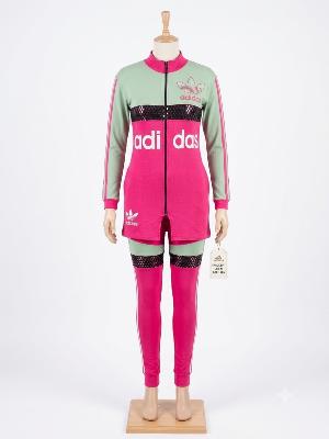 Adidas Tracksuit Pink Green M