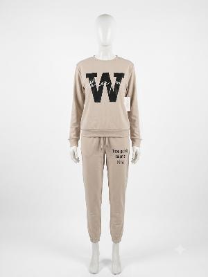 Beige Keep It Real Tracksuit