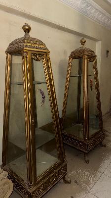 Ornate Brass Display Cabinet