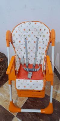 Orange High Chair with Tray
