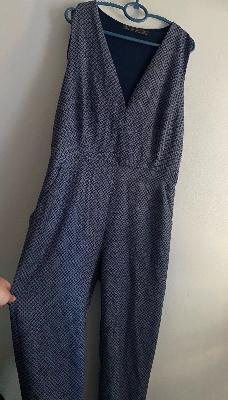 navy shell pattern jumpsuit