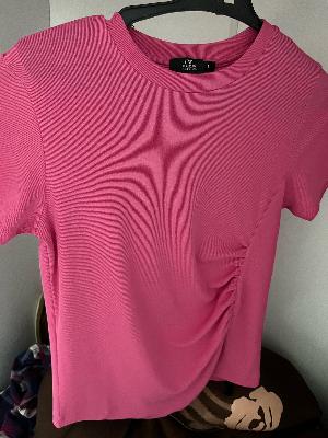 Pink Ribbed T-Shirt