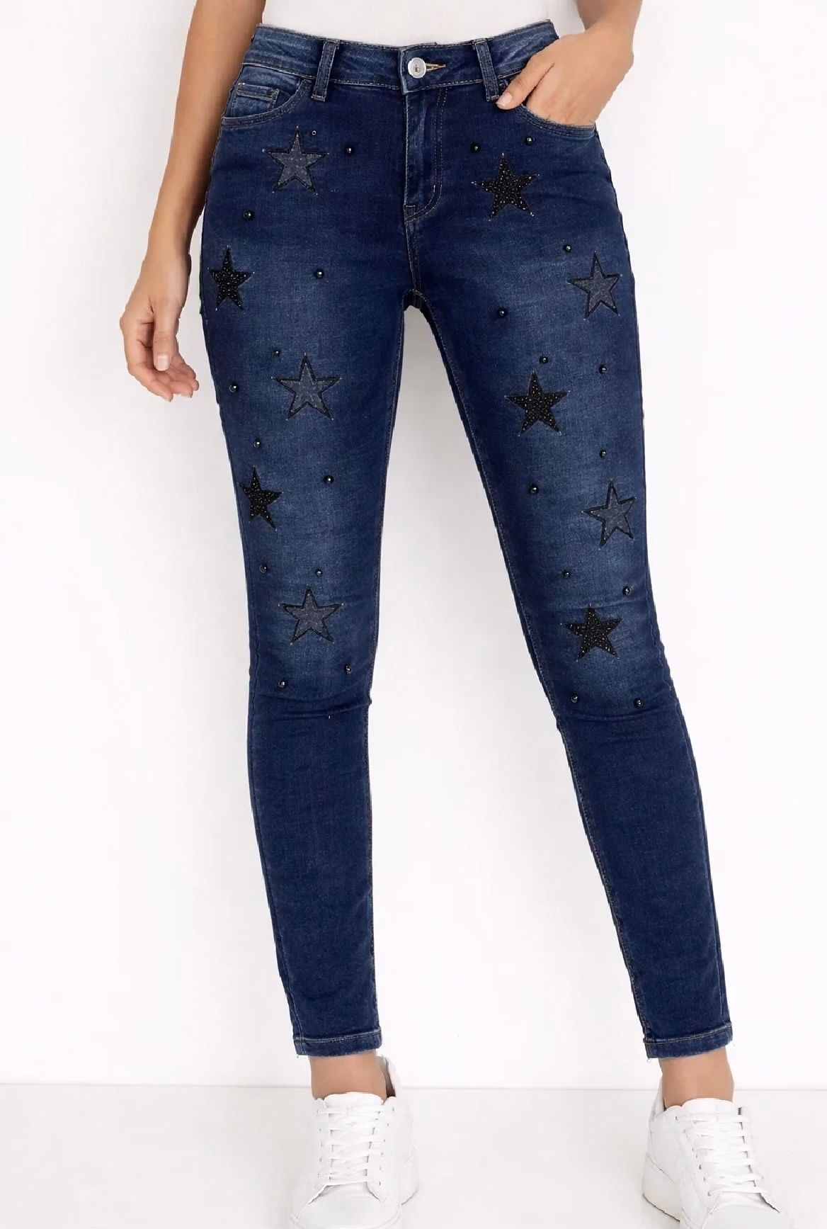 Star embellished jeans