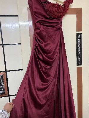 Burgundy Evening Gown