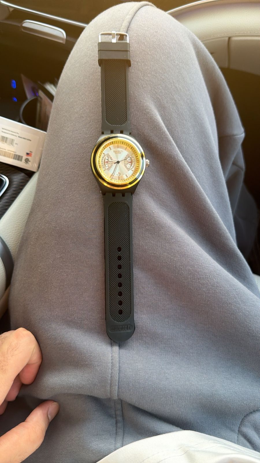 Swatch Watch Gold Bezel