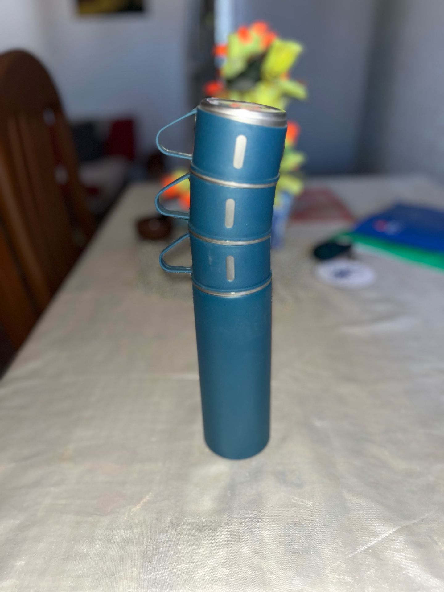 Thermos Flask Set Blue