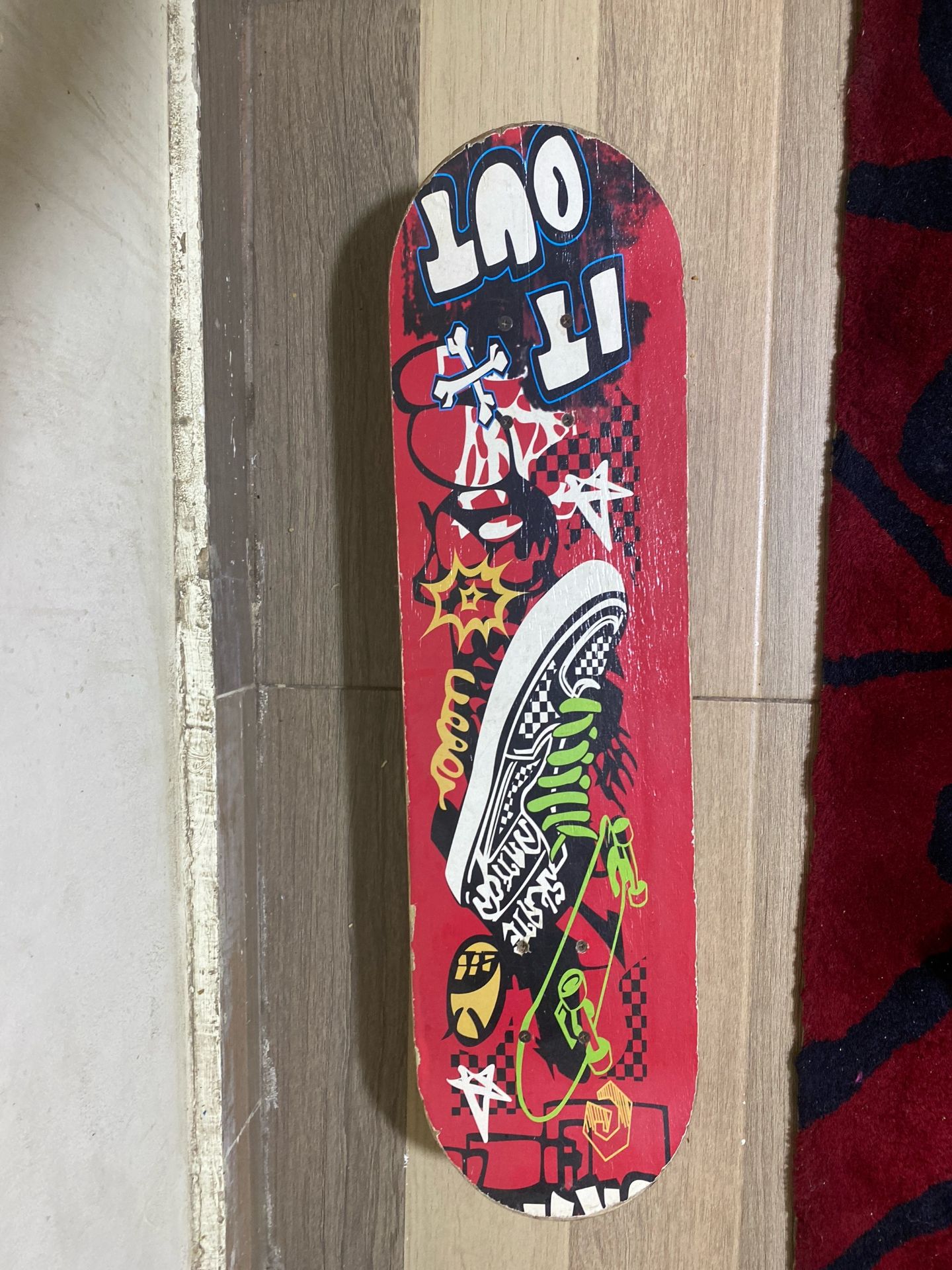 Red Graphic Skateboard