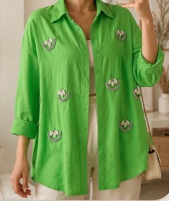 green blouse