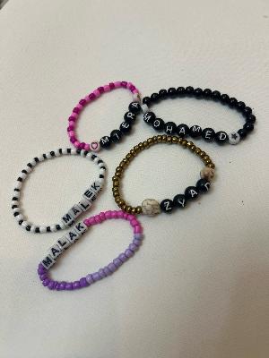 Beaded Name Bracelets Set