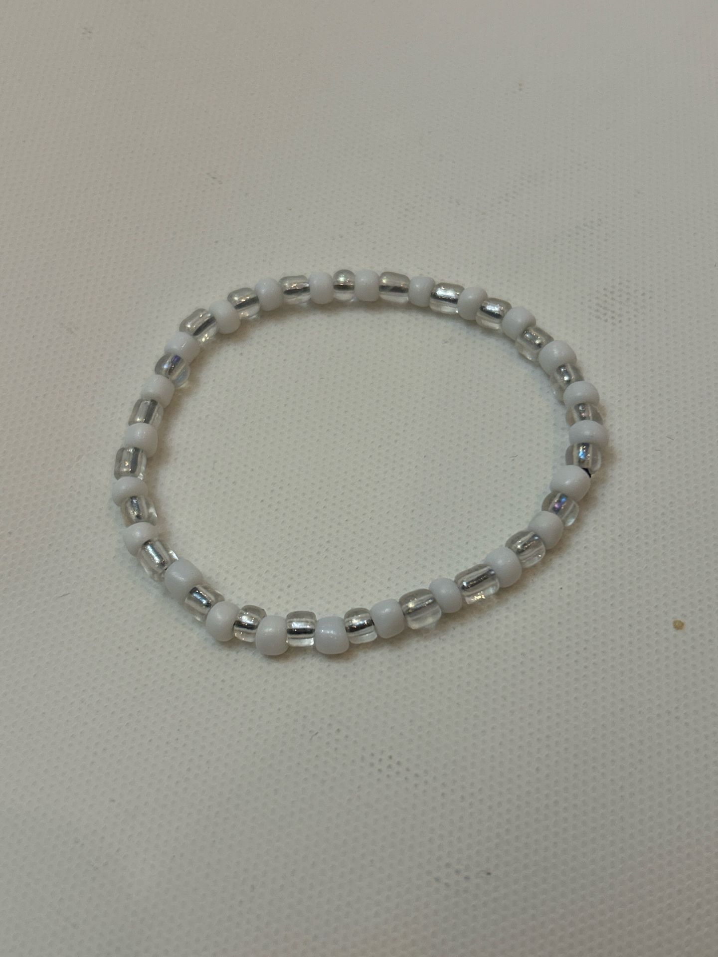 White  Beaded Bracelet