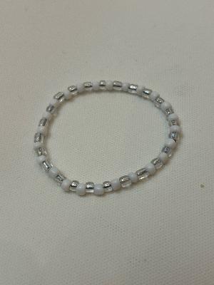 White  Beaded Bracelet