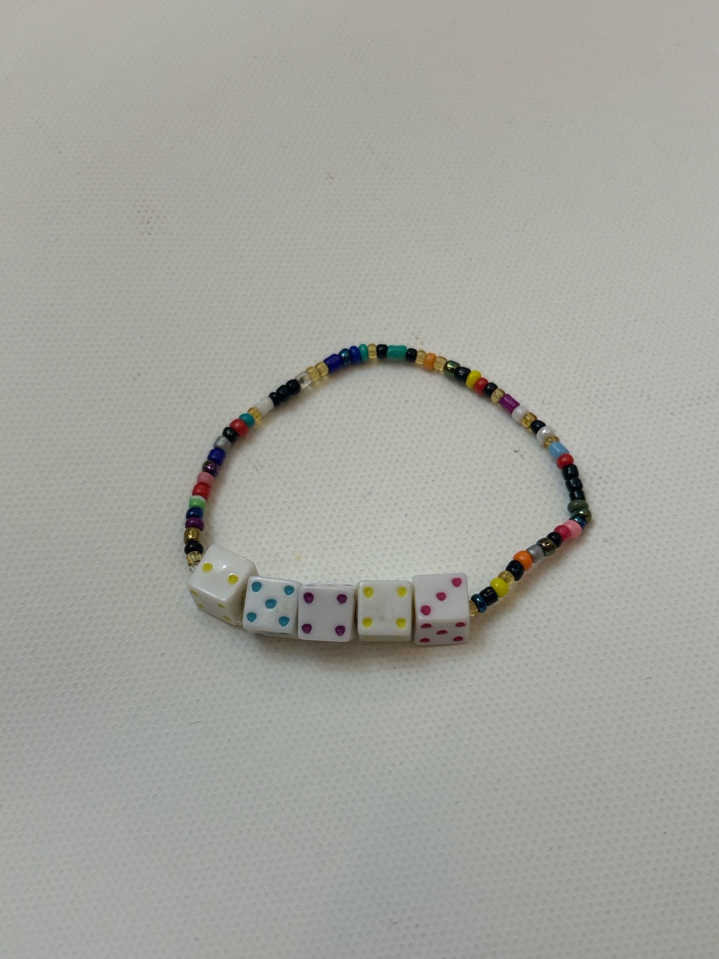 Beaded Bracelet with Dice