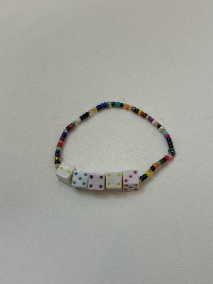 Beaded Bracelet with Dice