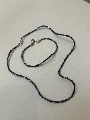 Beaded necklace and bracelet