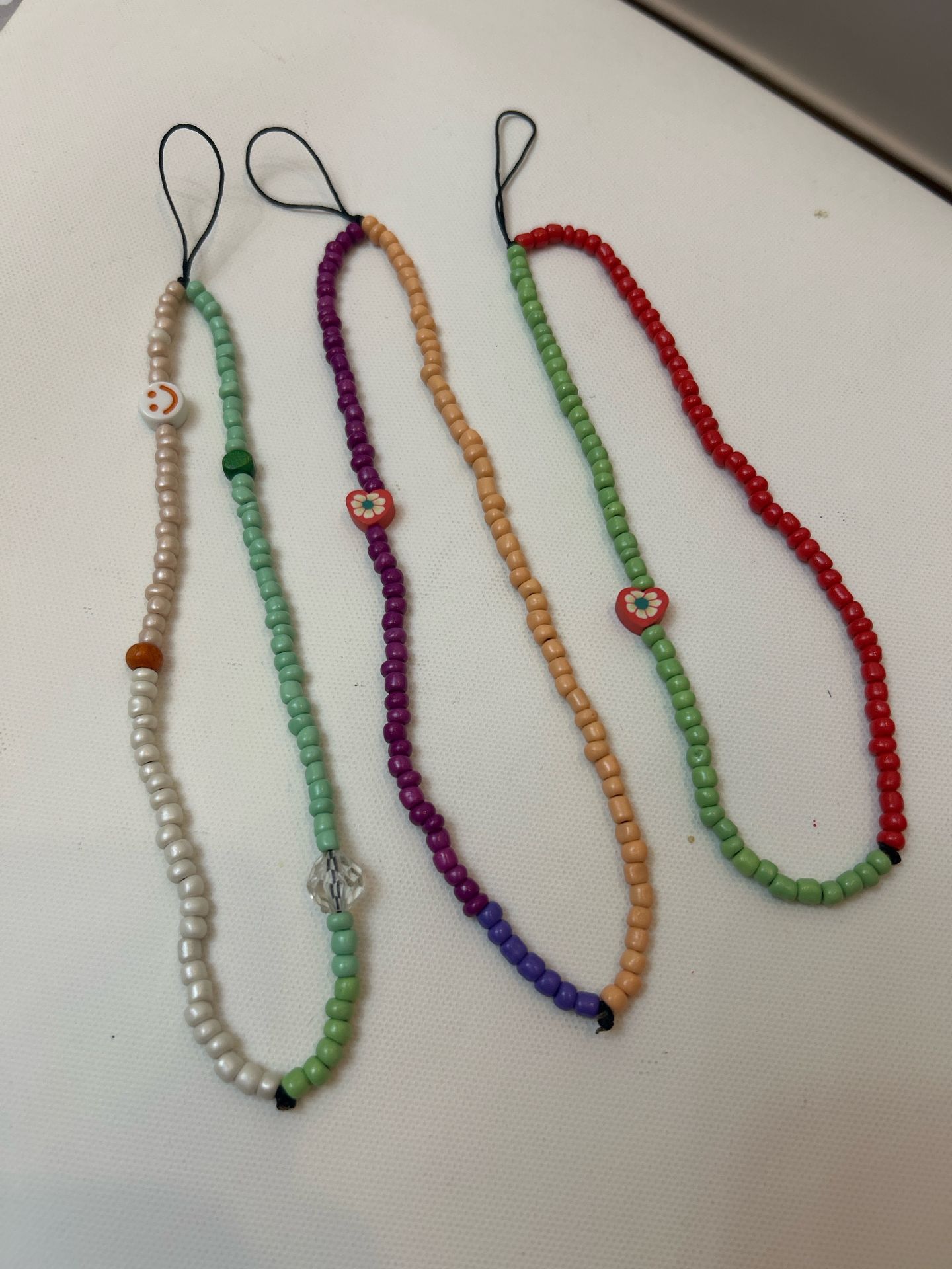 Beaded Phone Charms - Set of 3