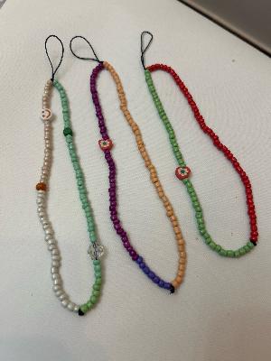 Beaded Phone Charms - Set of 3