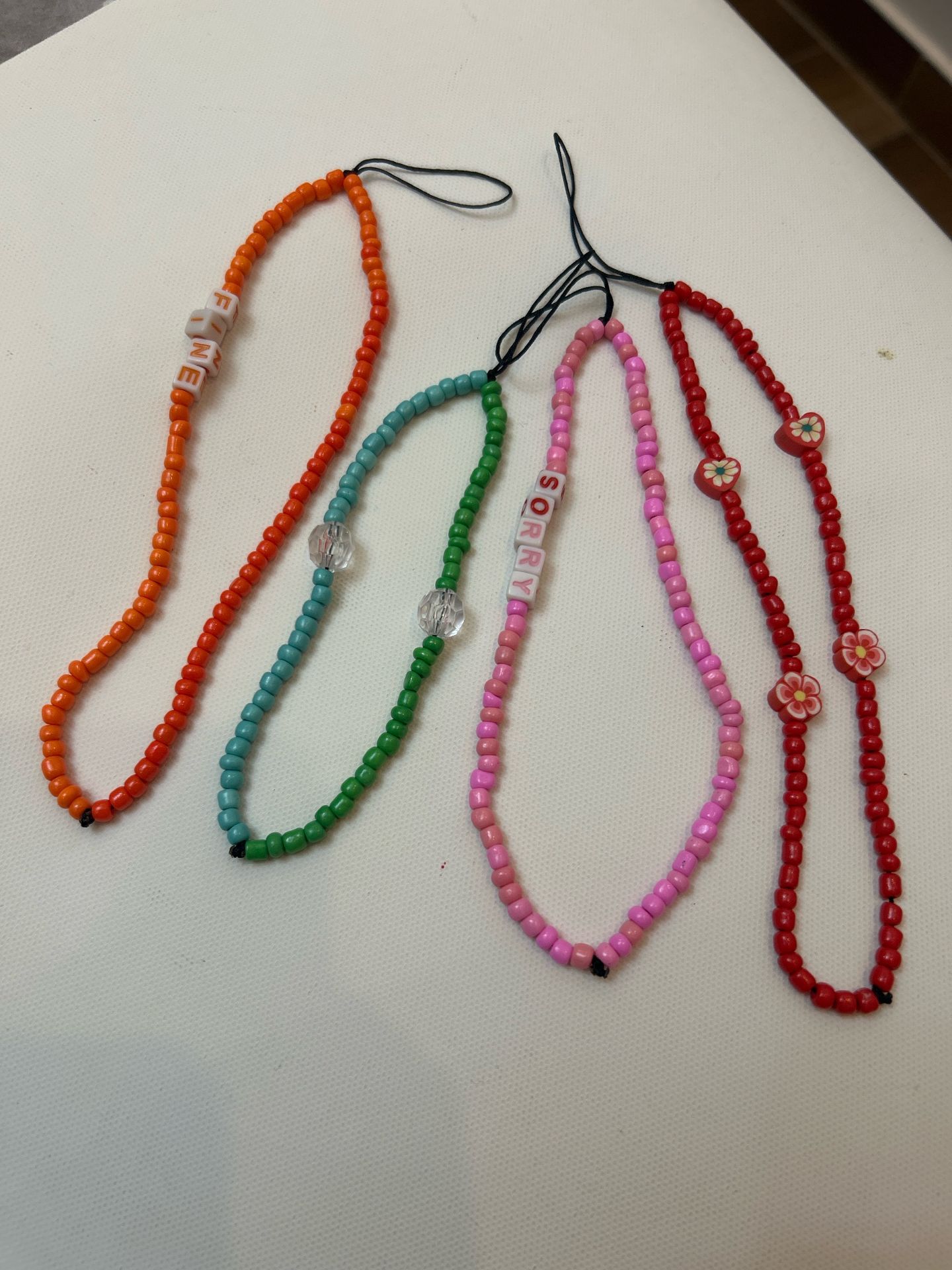 Beaded Phone Charms Set