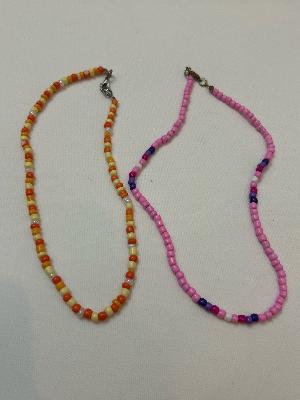 Beaded necklaces set of 2