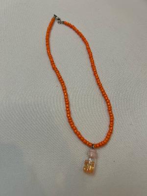 Orange Beaded Necklace