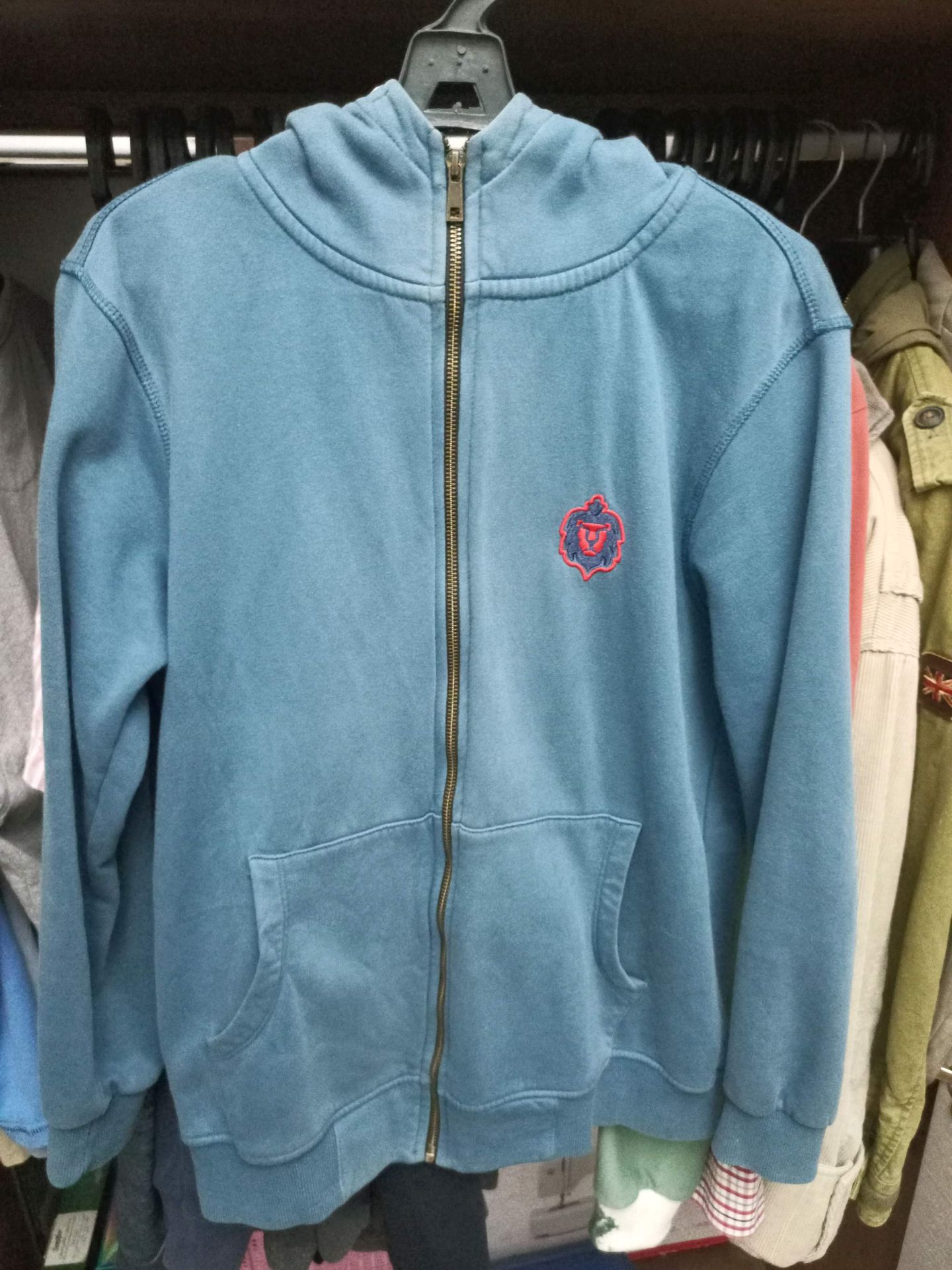BeNesht Blue Zip Hoodie