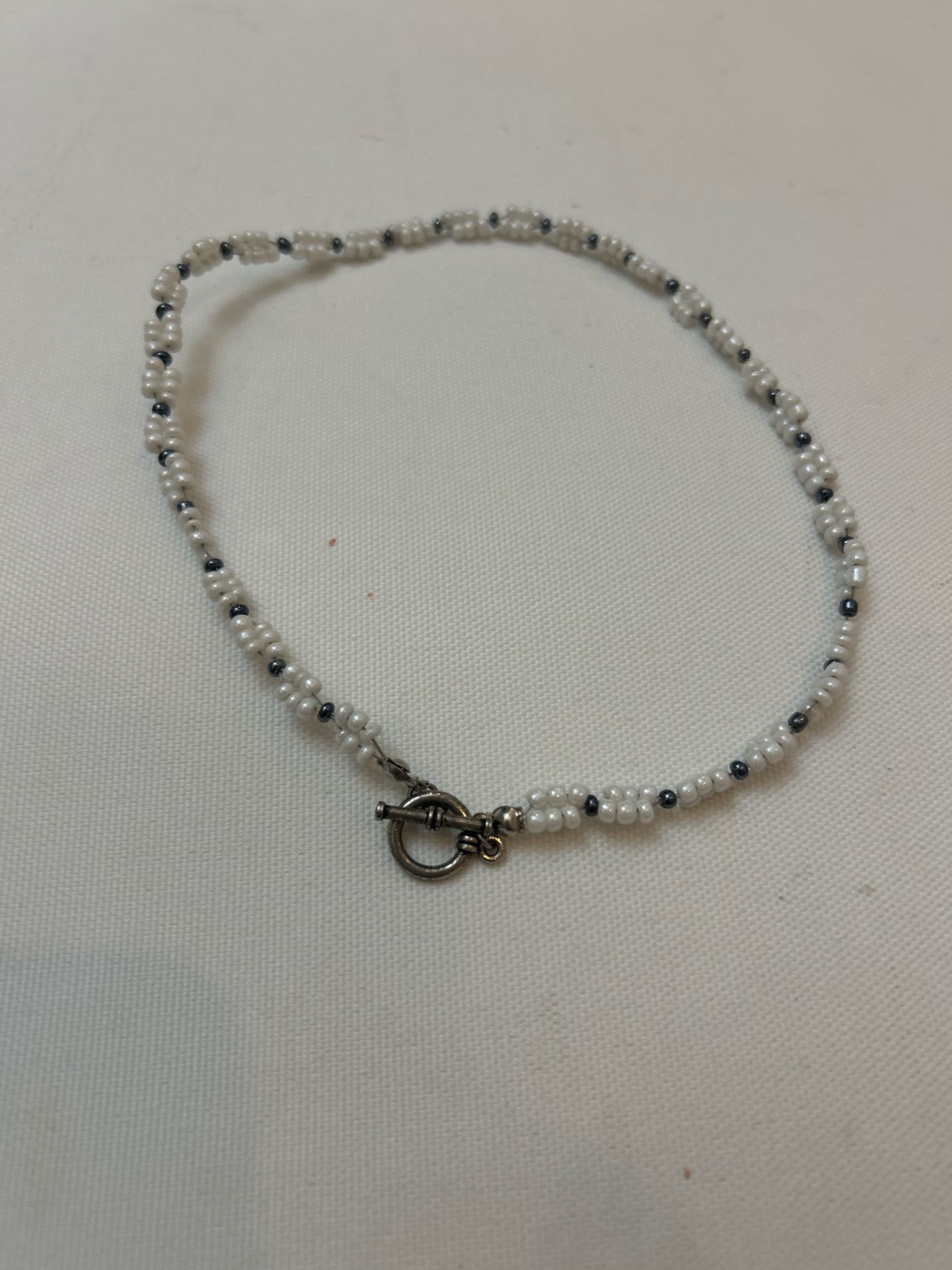 Pearl & Black Bead necklace