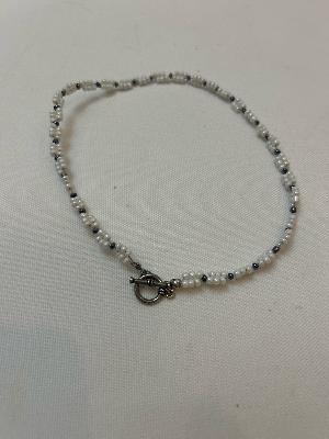 Pearl & Black Bead necklace
