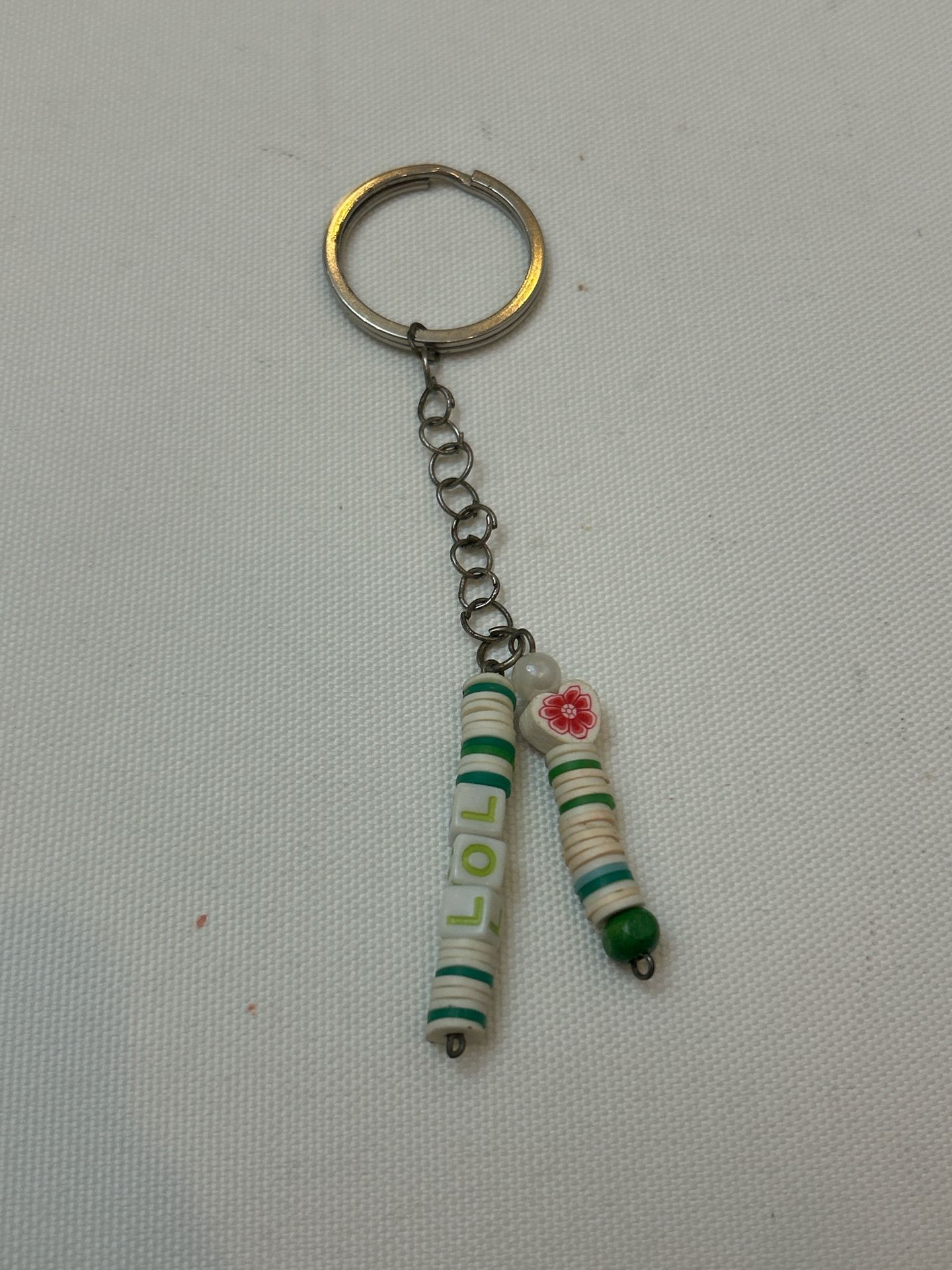 Beaded Keychain with Charms