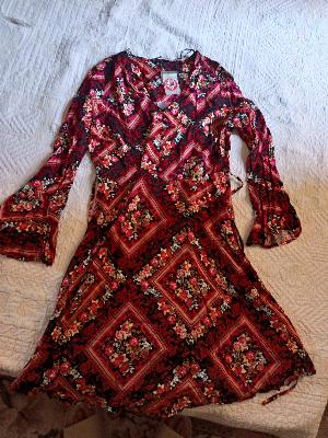 Floral Print Dress - Red