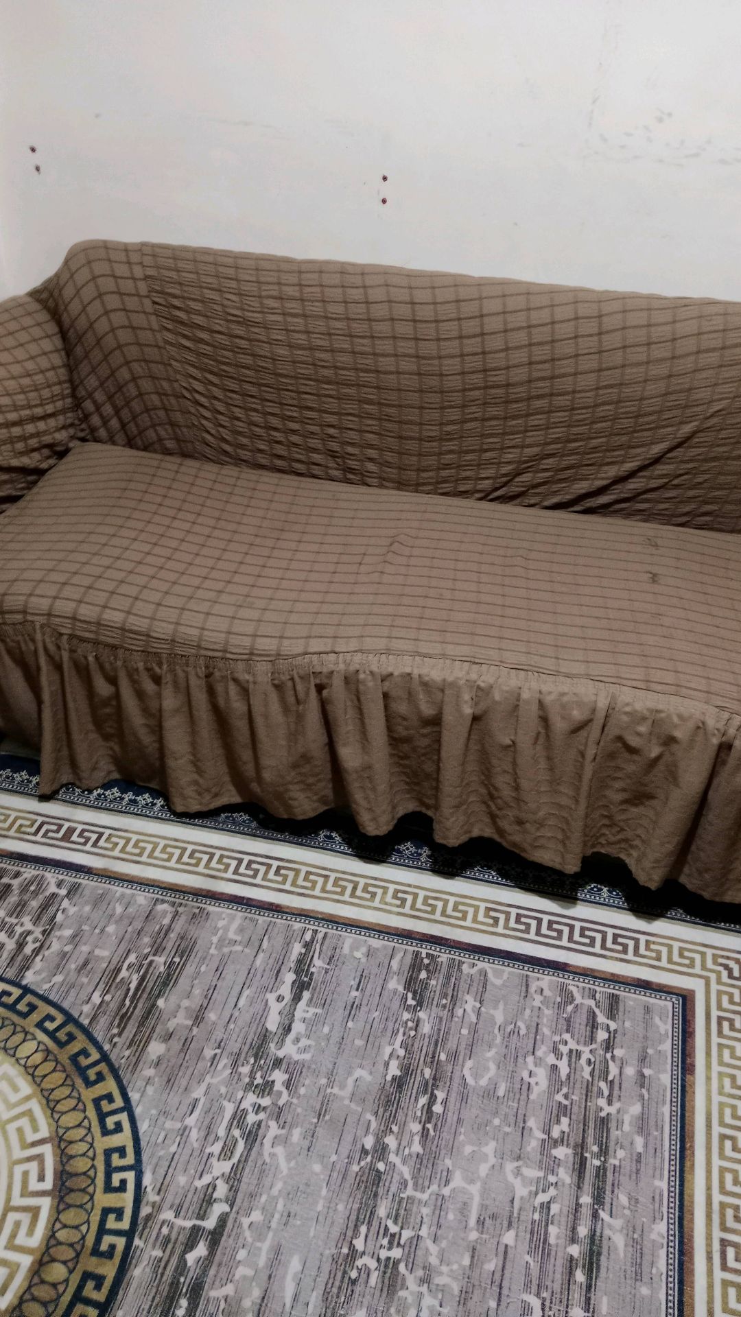 غطاء أريكة بيج  ثبات قطع