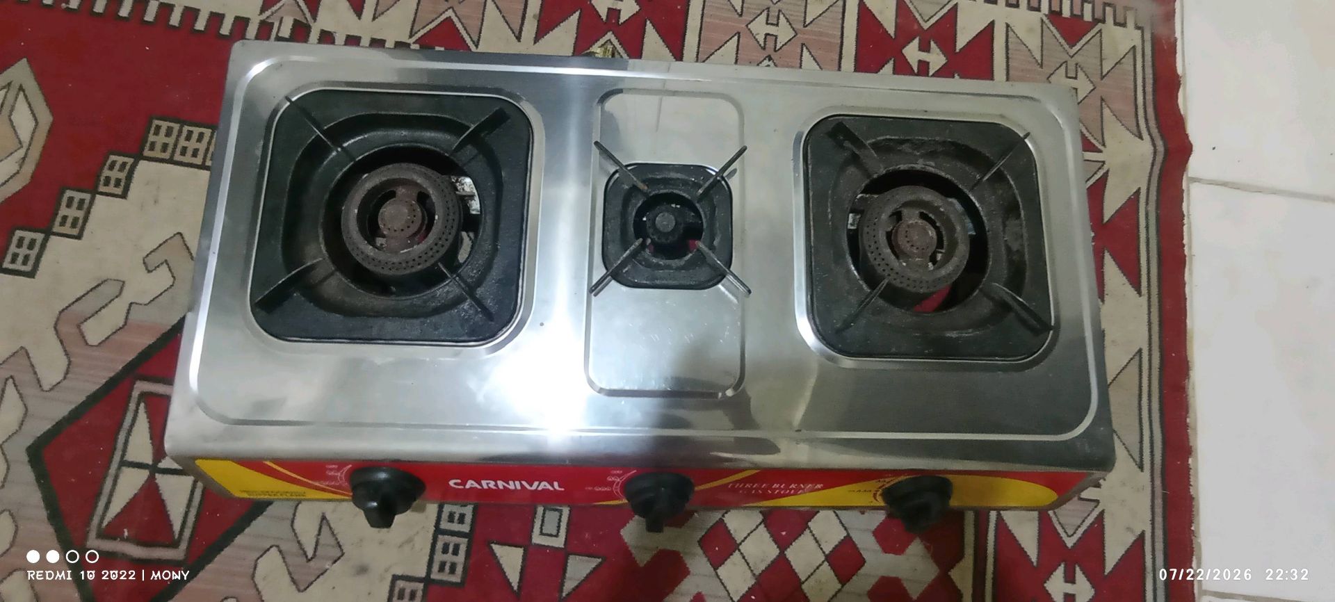 Carnival 3-Burner Gas Stove