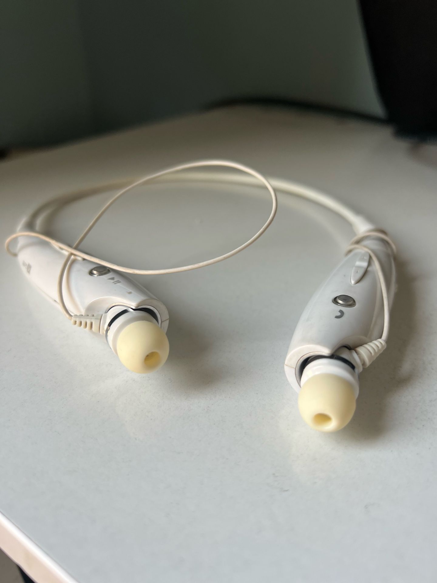 White Neckband Earphones