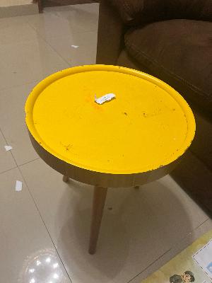 Yellow Round Side Table